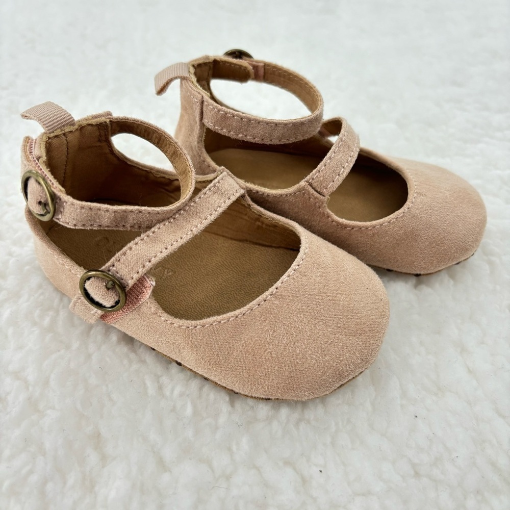 Old Navy Faux-Suede Double-Buckle Ballet Flats for Baby Soft Pink 6-12 Months